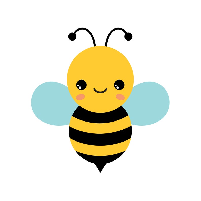 Bee single clipart. Bee graphic. Digital images, instant download. image 1