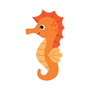 Sea Horse single clipart. Sea Horse graphic. Digital images, instant download.