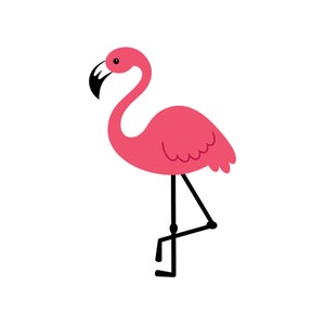 Flamingo single clipart. Flamingo graphic. Digital images, instant download.