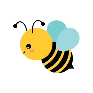 Bee single clipart. Bee graphic. Digital images, instant download.