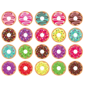 Donuts сlipart. Donuts graphic. Digital images, instant download.