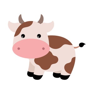 Cow single clipart. Cow graphic. Digital images, instant download.