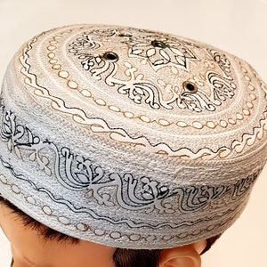Mannen Sawati Topi, Schedel Hoed, Kufi, Handgemaakte Gebedsmuts, Moskee Cap, Geborduurde Topi, Mens / Jongens