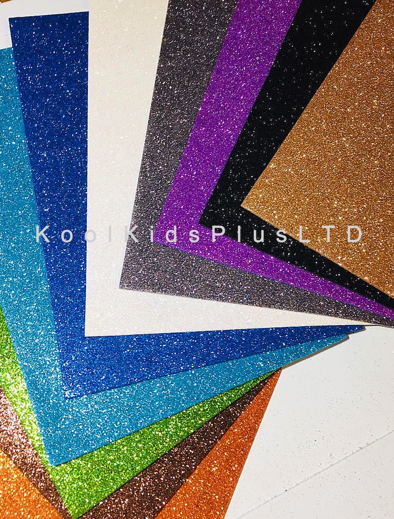 A4 Pack of 10 Glitter Sheets Eva Foam Glitter Sheets High Etsy