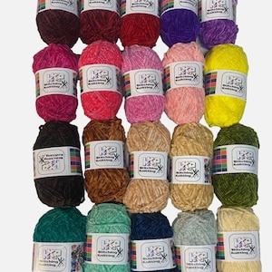 12 Balls Soft Chenille Yarn (80g Each) – Chunky Knitting & Crochet Yarn – Free Worldwide Shipping – Blanket, Plush, Toy Yarn