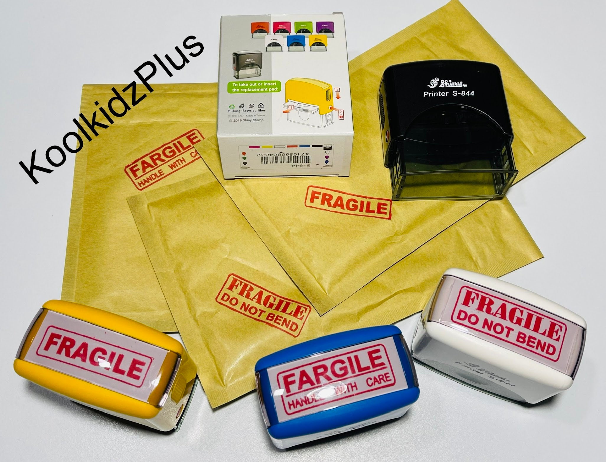 Fragile Stamp Do Not Bend Handle Red Self Inking Fragile - Etsy