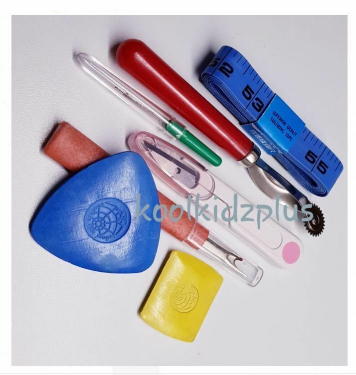 KKP Tailoring Kit, Sewing tools, Tailors Chalk, Seam Ripper, Snipers, Tracing  Wheel, Tailoring Tape Measure