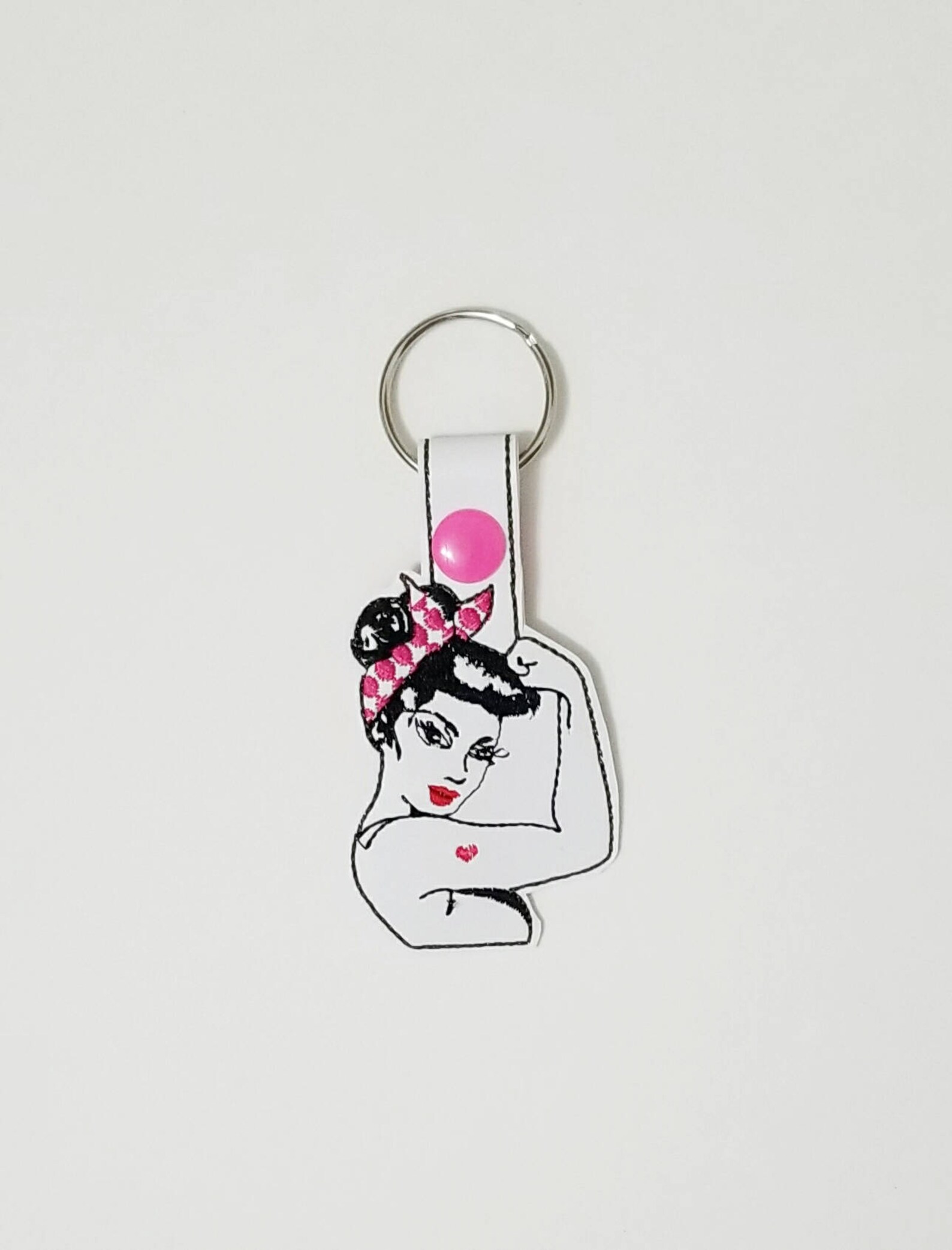 Pinup girl key fob retro accessories feminist key chain Etsy