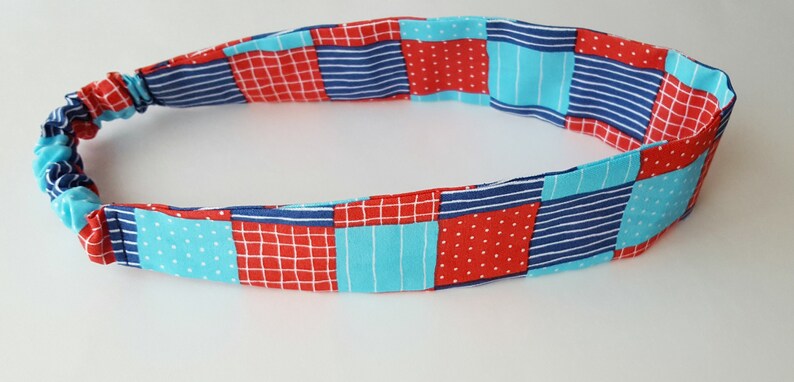 Patchwork headband patriotic accessories 4th of July | Etsy