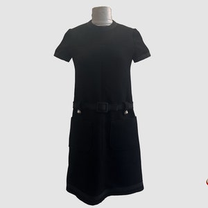 Schwarzes Kleid Vintage 1960er Jahre