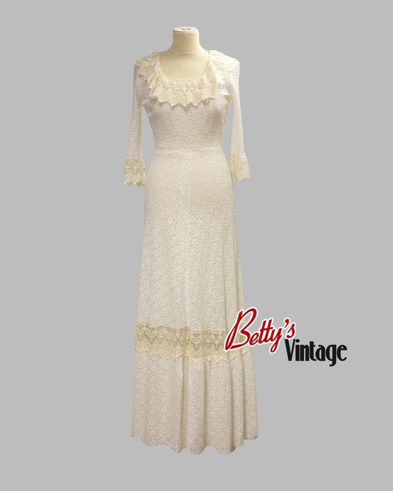 Vintage 1970 bohemian long dress, Bohemian vintage