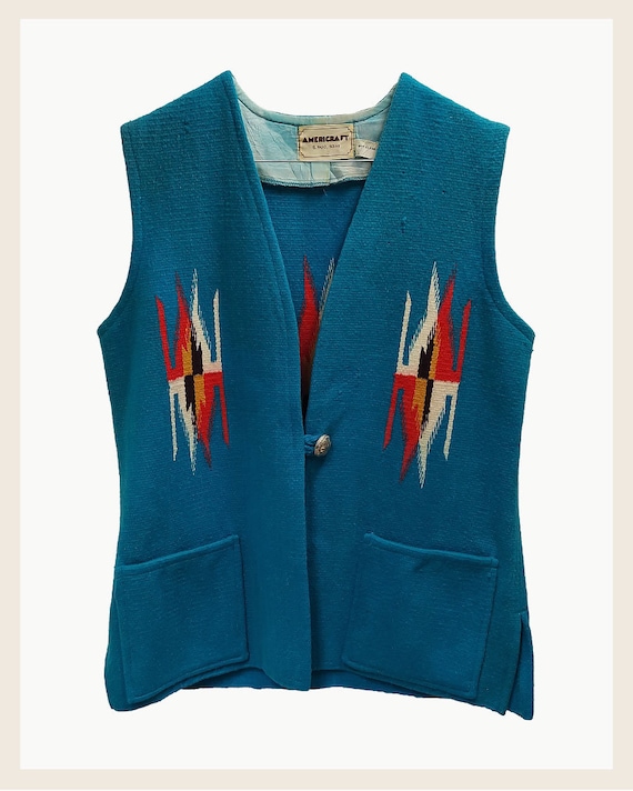 Vintage Chimayo ortega's vest, vintage vest chimay