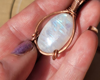 Cumulus - Rainbow Moonstone - Copper