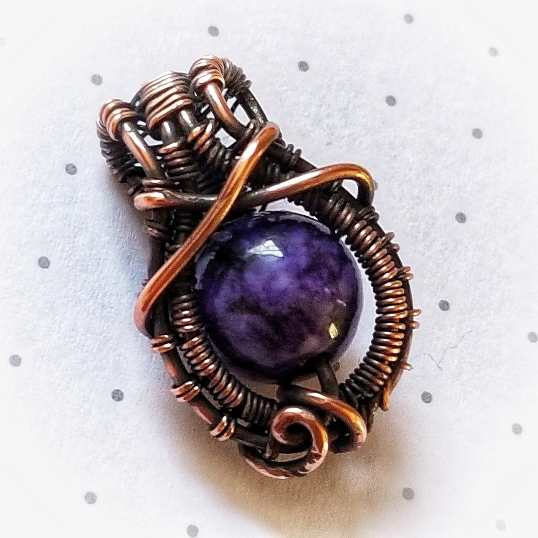 Merlin Copper Wire Wrap Pendant - Etsy