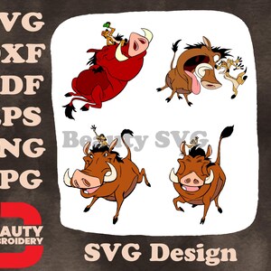 Il Re Leone - Timon cavalca Pumbaa - Danza e giocosità tra suricati e facoceri - Avventure in duo comico SVG