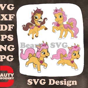 Disney Princess Palace Pets Treasure Cat Ariel Petite Pony Belle Golden SVG-collectie