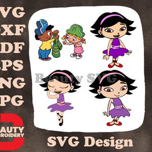 Disney Little Einsteins Quincy Musiker Juni Tänzer Gruppe Freunde Darstellen SVG Art