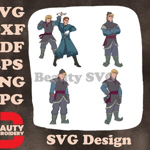 Kristoff Colhedor de Gelo Frozen - Várias Poses e Expressões em Pé - Personagem SVG