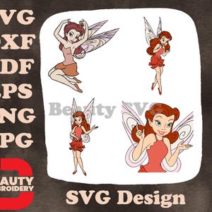 Disney Fairies Rosetta Garden Talent Fairy Diverses poses gracieuses et charmantes SVG
