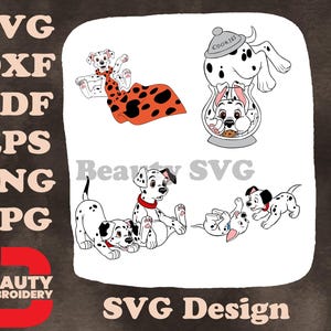 Disney 101 Dalmatiner Sooty Welpen Verkleidung Schneekugel Pup Clever Entkommen SVG Art