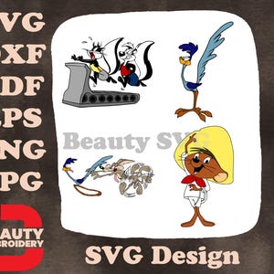 Looney Tunes Sylvester Pepe Le Pew Road Runner Wile Coyote Baby Tshirty SVG
