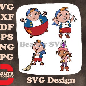 Disney Jake Never Land Piraten Cubby mit Karte Jake Sweeping Izzy Pirat Kinder SVG Bundle