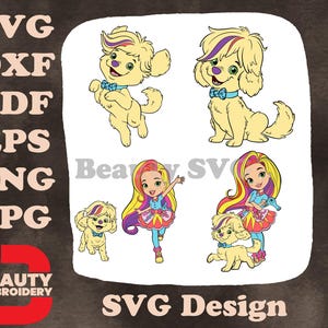 Sunny Day - Sunny And Her Loyal Dog Doodle - Best Friends And Styling Fun - Nick Jr Cartoon Characters SVG