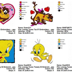 Package 25 Looney Tunes 04 Embroidery Designs