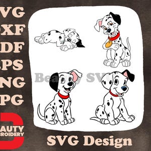 Disney La carica dei 101 che dorme, Pongo Peggy cucciolo che riposa, arte SVG
