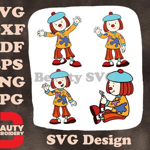 Jojo's Circus Jojo Tickle Clown - Várias poses de ação e personagens em pé SVG