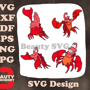 Die kleine Meerjungfrau - Sebastian die Krabbe - Classic Character Poses Collection - Unter dem Meer Freund SVG