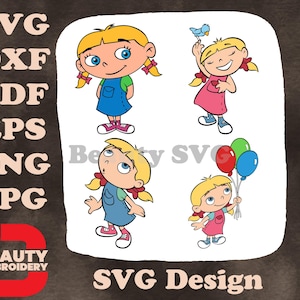 Disney Little Einsteins Annie Singing Halte Ballons Freundliche Mädchen Charakter SVG Grafiken