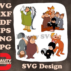 Peter Pan's Mr Smee And Lost Boys Group - Cubby Slightly Nibs Zwillinge und freundliches Stinktier - Neverland Crew SVG