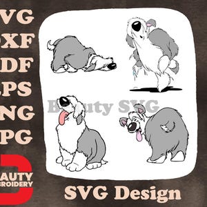 Disney kleine Meerjungfrau Max der Schäferhund sitzen liegend Loyal Hund Freund SVG Set