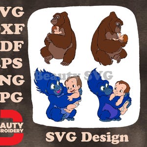 Disney Tarzan Tantor Elefante com Tarzan Bebê Amigos Companheiros da Selva Coleção SVG