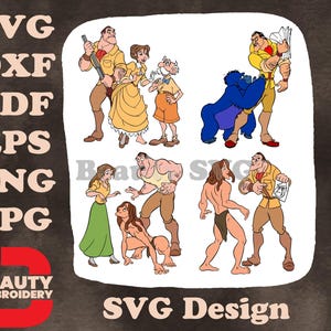 Disney Tarzan Jane Porter Clayton Professor Porter Sabor Leopard Dschungel SVG Art