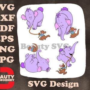Disney Winnie l'ourson grumeleux Heffalump Roo kangourou chatouiller rire ludique art SVG