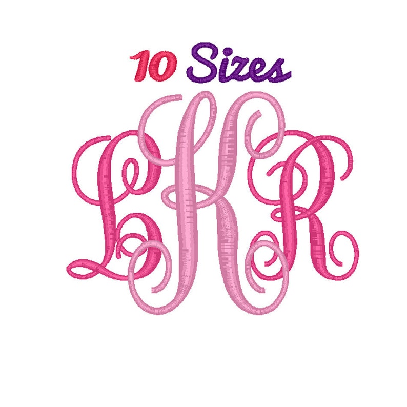 Vine interlocking font monogram embroidery font machine  etsy Vine interlocking font monogram embroidery font machine  etsy