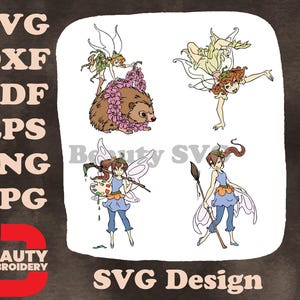 Fadas Disney Várias Fadas Pixie Hollow Bess Art Lily Garden e Fada Masculina SVG