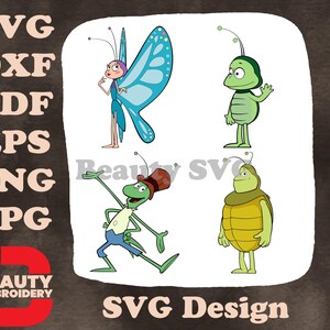 Maya die Biene und Freunde Schmetterling Heuschrecke und Käfer Insekt Charaktere SVG