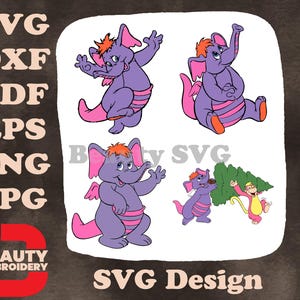 The Wuzzles Style Hybrid Animals - Bumblelion Bee Lion And Eleroo Elephant Kangaroo - Retro Cartoon Creatures SVG