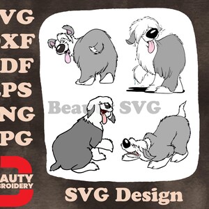 Coleção SVG de cães fofos e fofinhos da Disney Pequena Sereia Max, o Cão Pastor, várias poses