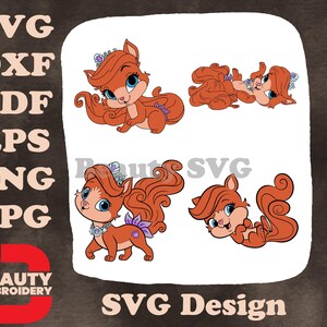 Disney Palace Pets, Rapunzels Deer Gleam, diverses positions enjouées et posantes SVG