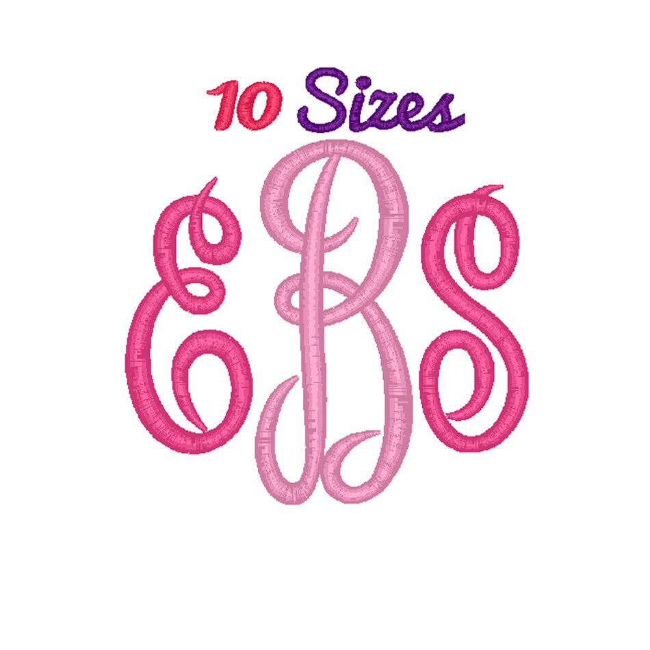 Master Circle Monogram Embroidery Font Machine Embroidery Etsy