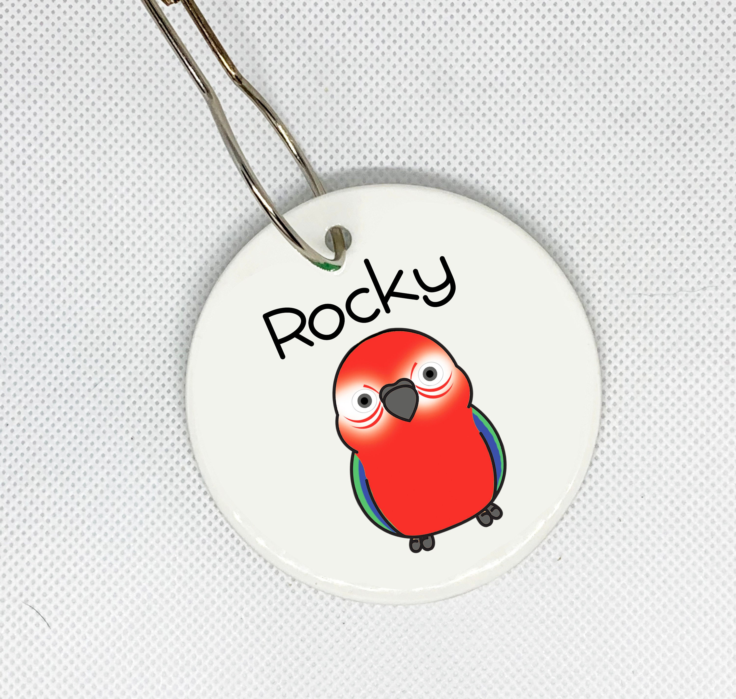 Cockatoo Ceramic Cage Name Tag Personalized Birdcage Tag Etsy UK