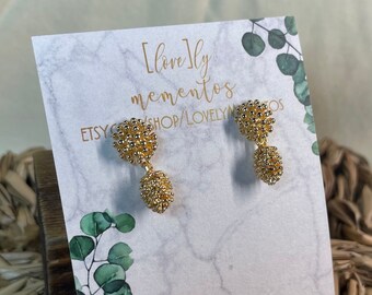 Mini Pinecone Fall Earrings | Dainty Small Pinecone Boho Earrings | Florida Fall Collection
