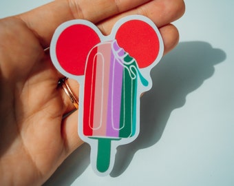 Disney Princess Mickey Popsicle Sticker | 2.5” x 3” Princess Disney Tumbler Sticker, Waterproof Stickers, Laptop Sticker