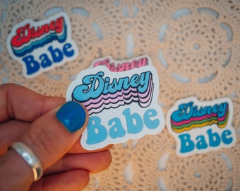 Retro Babe Disney Sticker | Disney Tumbler Sticker, Waterproof Stickers, Laptop Sticker