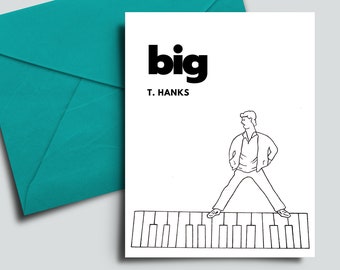 Big Thank You  Card - Tom Hanks - Blank Greeting Card