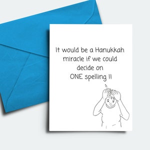 Happy Hanukkah - Funny Hanukkah Card - Blank Inside
